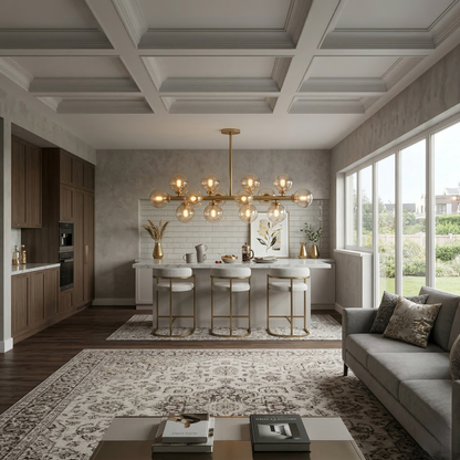 Crystal Globe Dining Chandelier