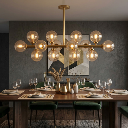 Crystal Globe Dining Chandelier
