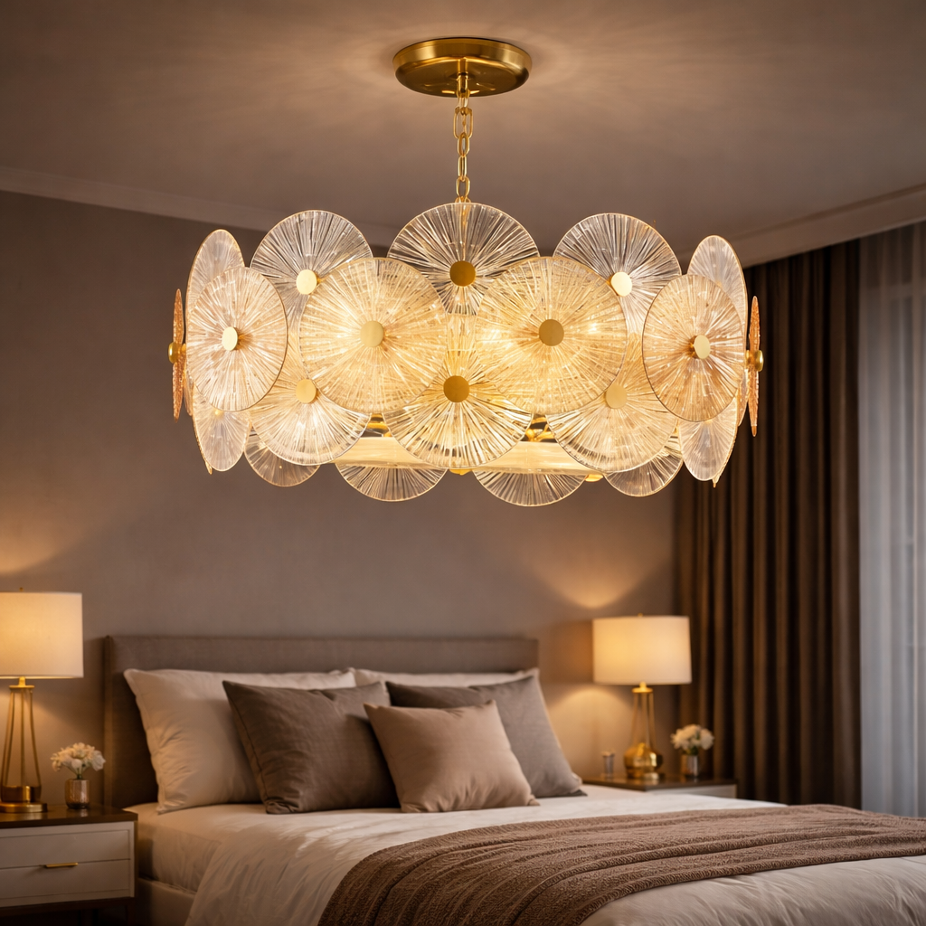 Sunburst Round Chandelier