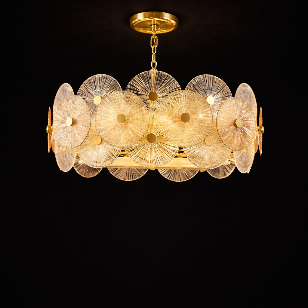 Sunburst Round Chandelier