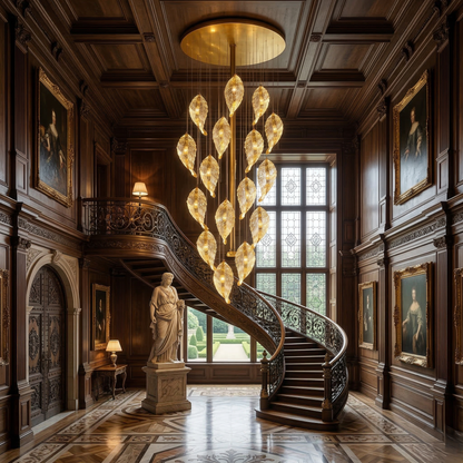 Falling Leaf Duplex Chandelier