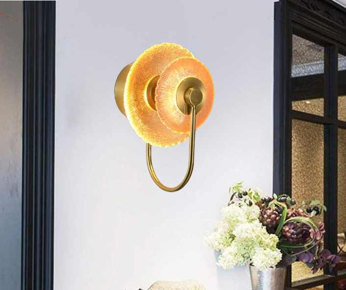 Golden Bloom Wall Light