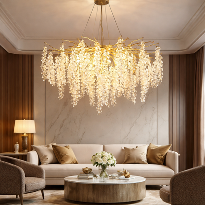 The Crystal Petal Round Chandelier