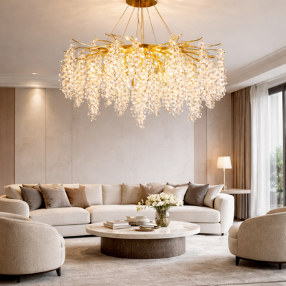 The Crystal Petal Round Chandelier