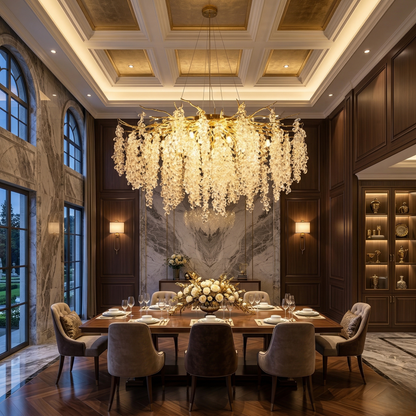 The Crystal Petal Round Chandelier