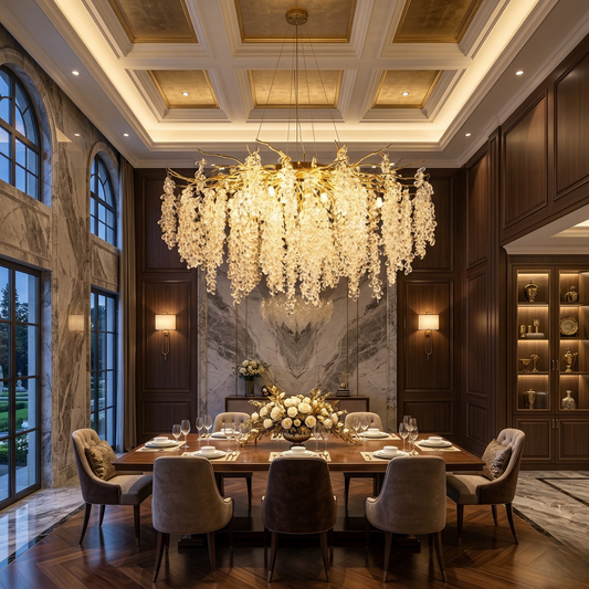 The Crystal Petal Round Chandelier