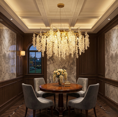 The Crystal Petal Round Chandelier