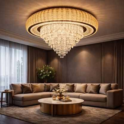 Luxe Crown Crystal Chandelier