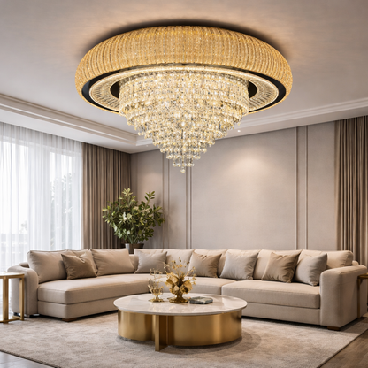Luxe Crown Crystal Chandelier