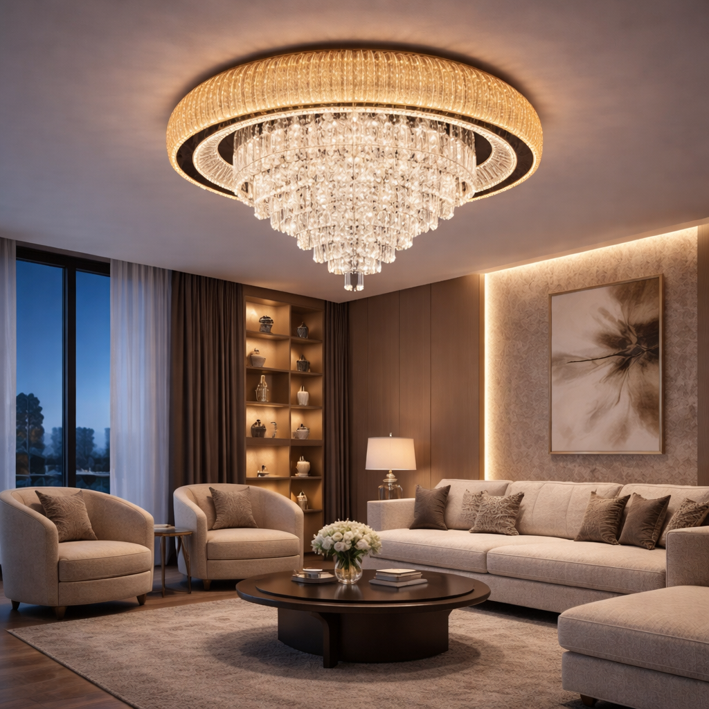 Luxe Crown Crystal Chandelier