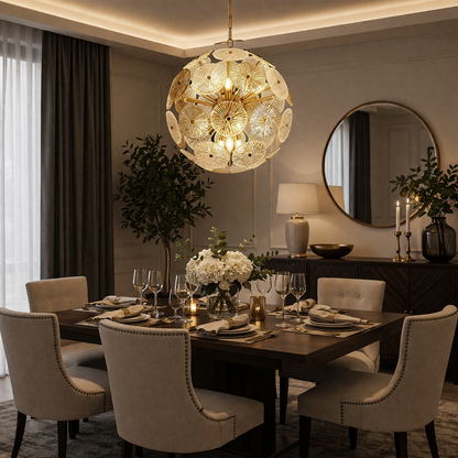 Sunburst Globe Chandelier