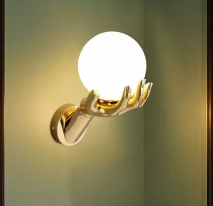 Golden Hand Wall Light