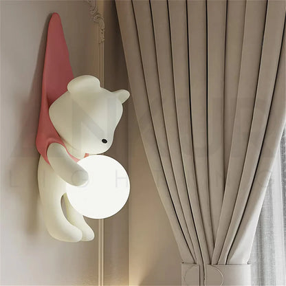 Gilded Bear Wall Light