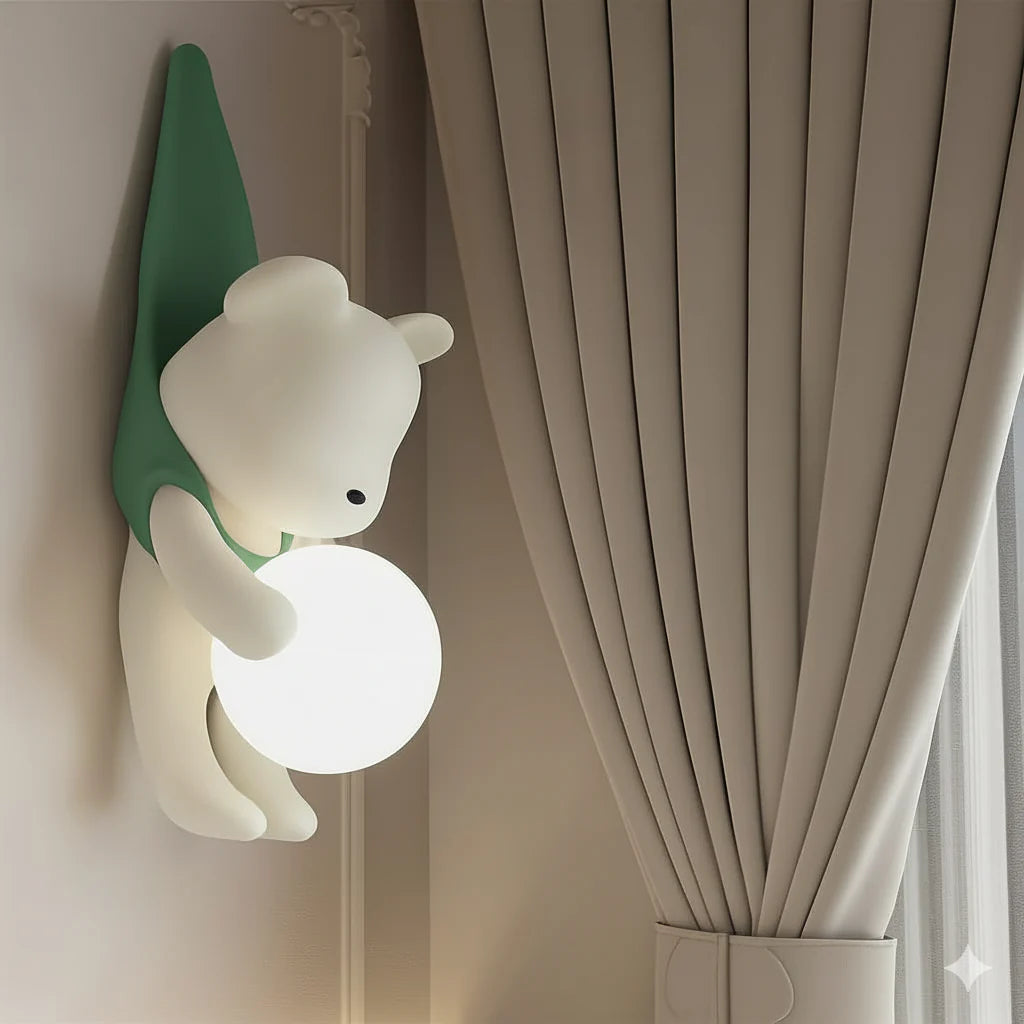 Gilded Bear Wall Light