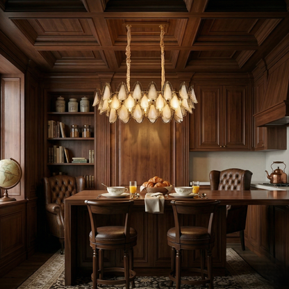 Opal Leaf Dining Chandelier