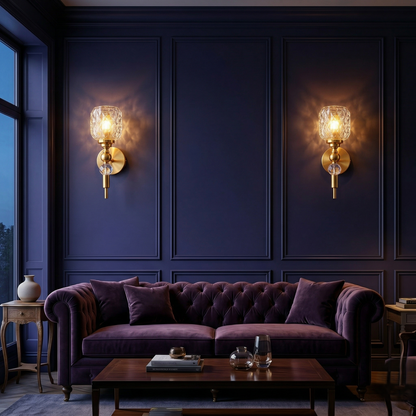 Elara Brushed Gold Wall Light