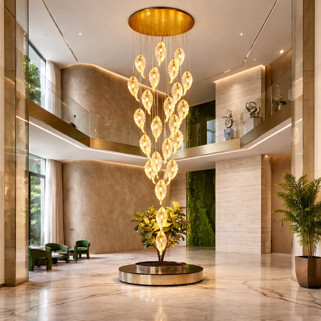 Falling Leaf Duplex Chandelier