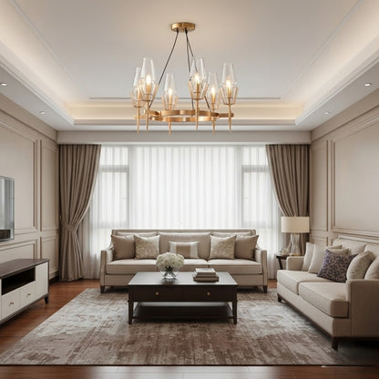 Radiant Glass Round Chandelier