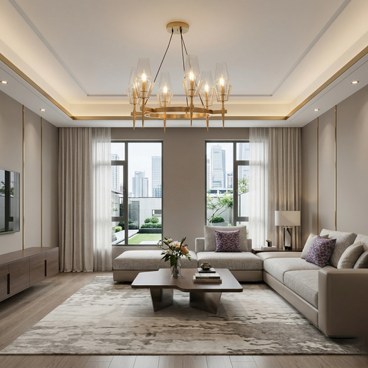 Radiant Glass Round Chandelier