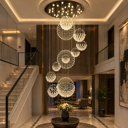 Crystal Rain Royale Duplex Chandelier