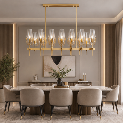 Radiant Glass Dining Chandelier
