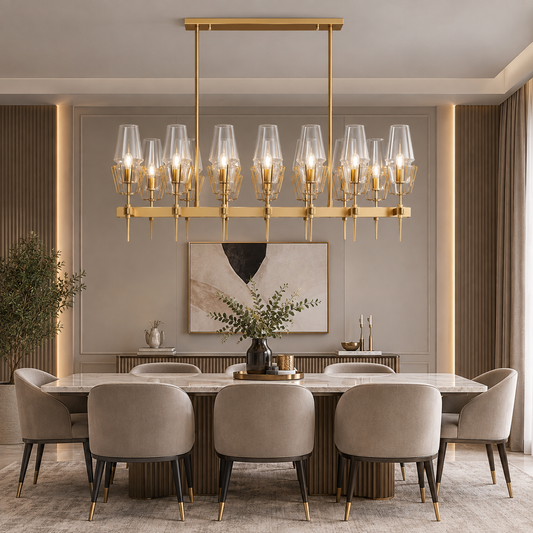 Radiant Glass Dining Chandelier