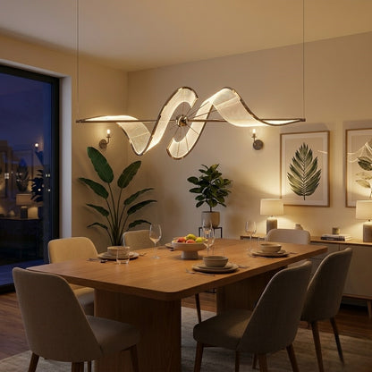 The Wave Linear Dining Chandelier