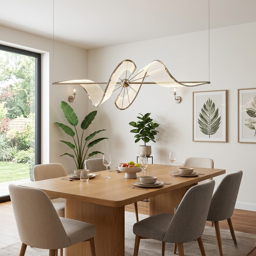 The Wave Linear Dining Chandelier