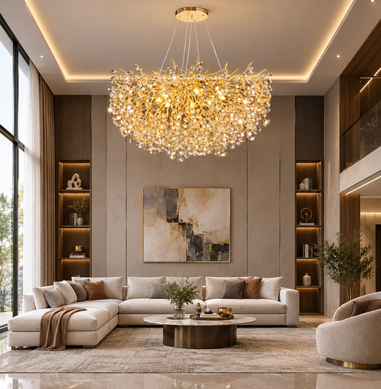 Scarlett Grande Crystal Round Chandelier