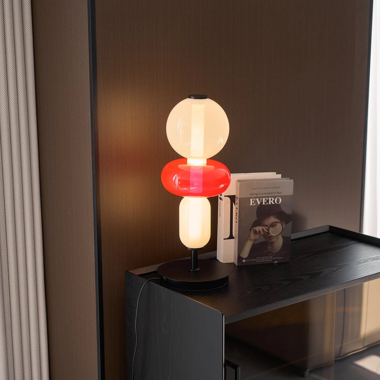 The Solara Glass Orb Table Lamp