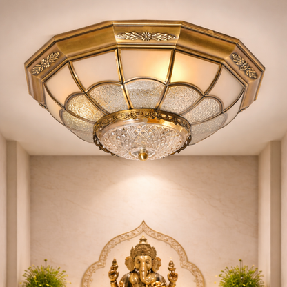 Royal Heritage Crystal Flush Ceiling Light