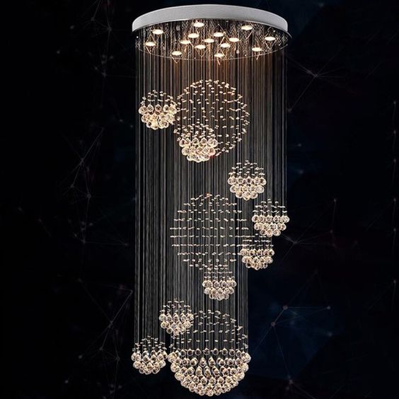 Crystal Rain Royale Duplex Chandelier