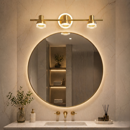 Solara 3-Light Gold LED Wall Light