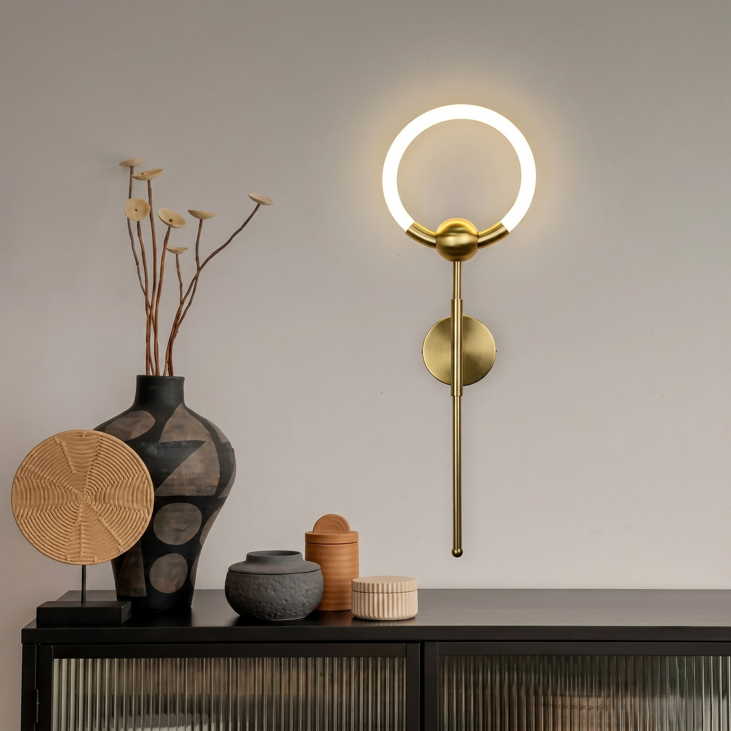 Half Moon Ring Wall Light