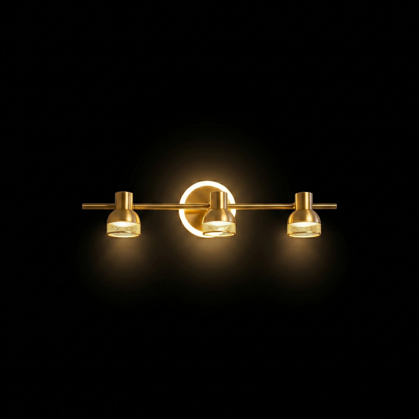 Solara 3-Light Gold LED Wall Light