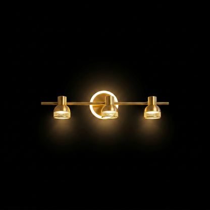 Solara 3-Light Gold LED Wall Light