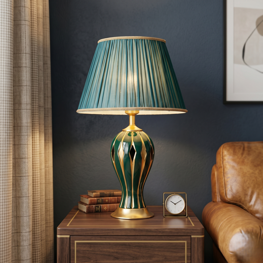 Emerald Ceramic Style Table Lamp