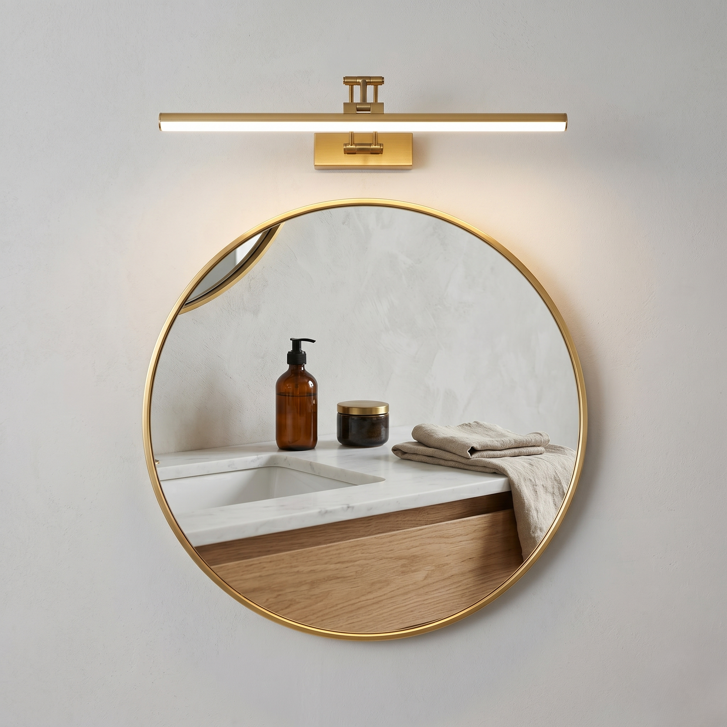The Arcadia Gold Adjustable Linear LED Vanity Light