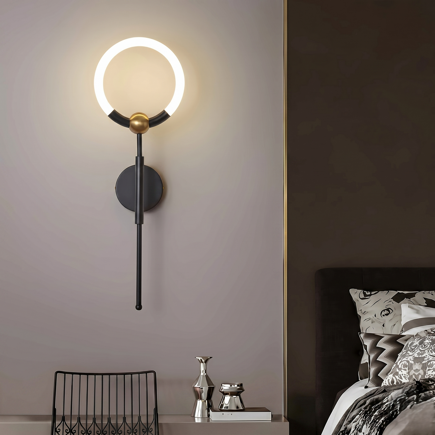 Half Moon Ring Wall Light