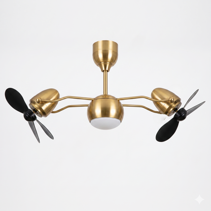 Eclipse Fusion 40-Inch Black & Gold Ceiling Fan