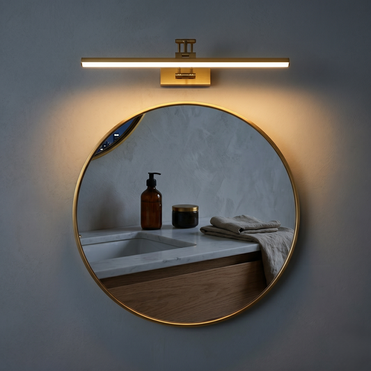 The Arcadia Gold Adjustable Linear LED Vanity Light