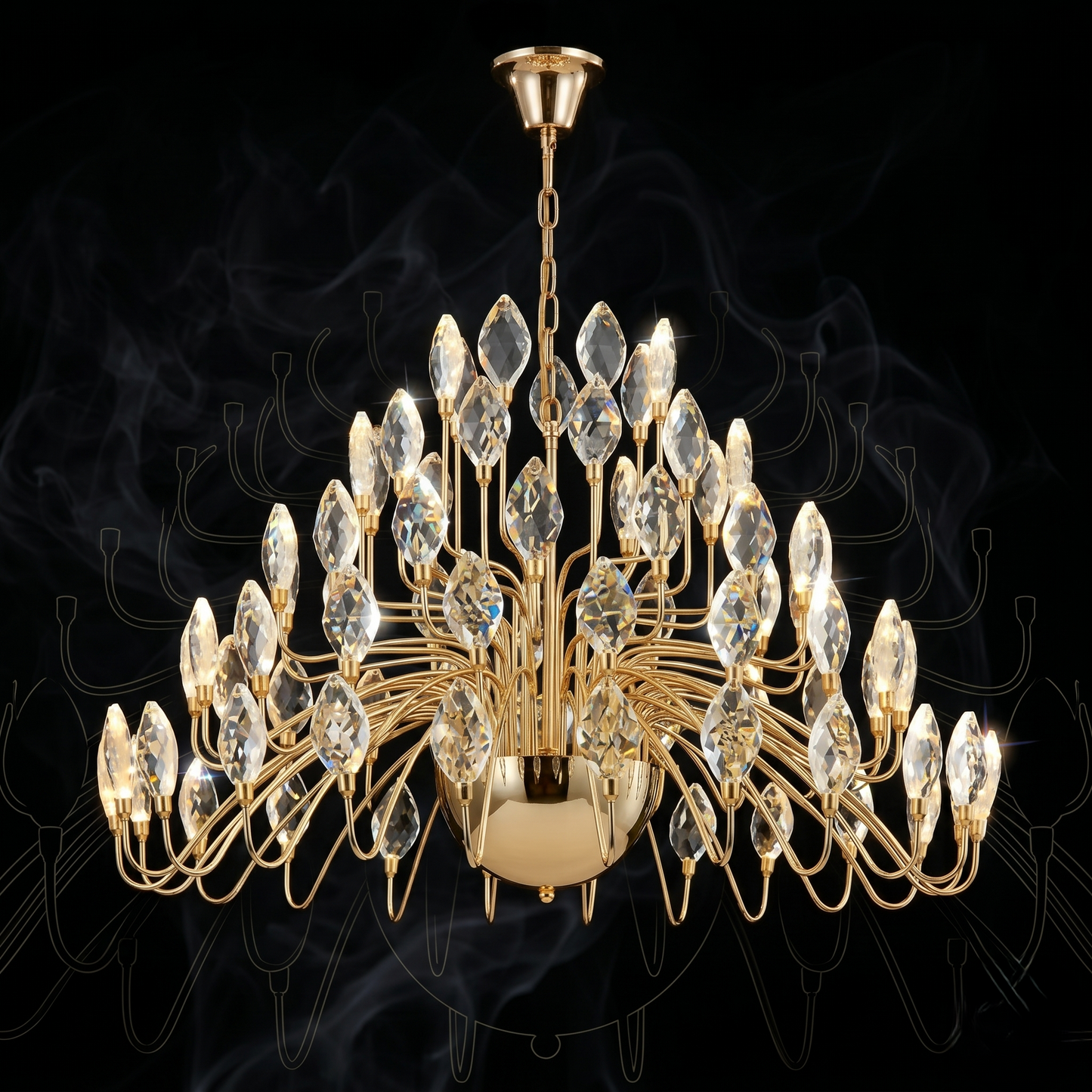 Grand Monarch Crystal Chandelier
