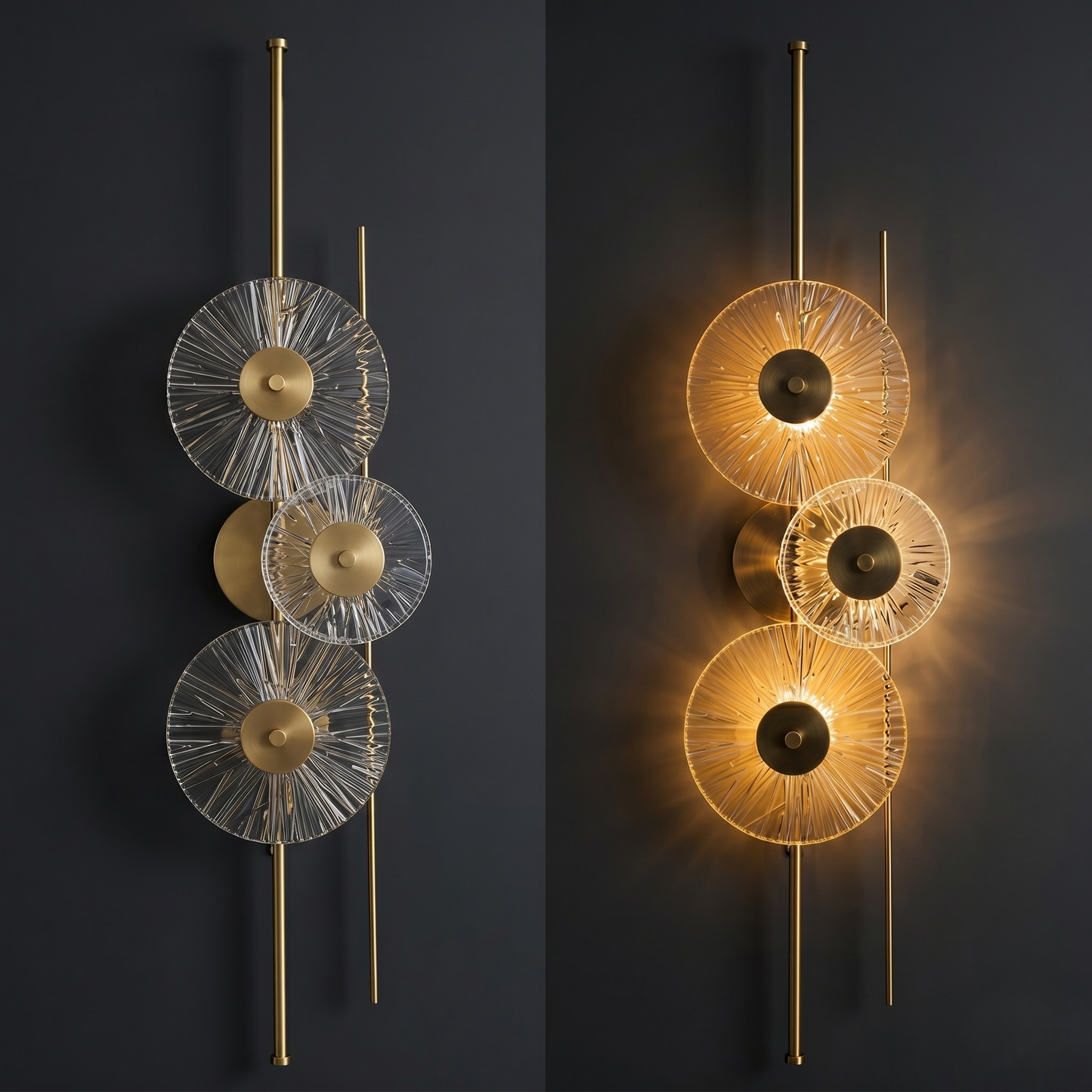 Triple Disc Modern LED Wall Light