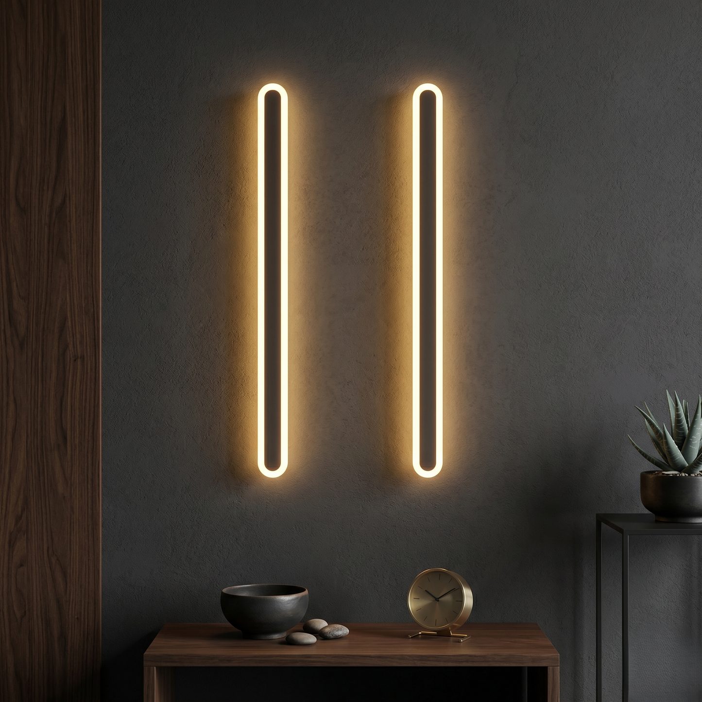 Minimalist Linear Stem Wall Light