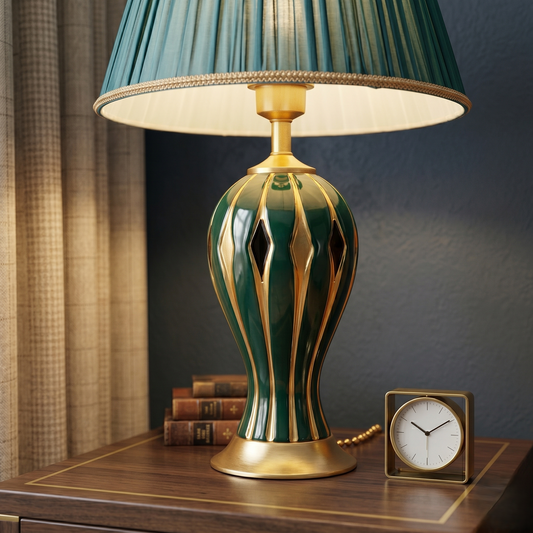 Emerald Ceramic Style Table Lamp