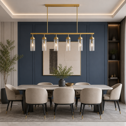 Glass Reflection Dining Chandelier