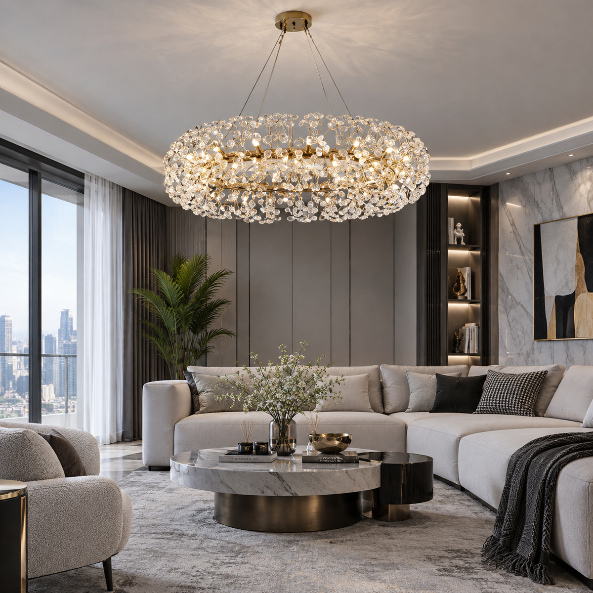 Golden Flora Chandelier
