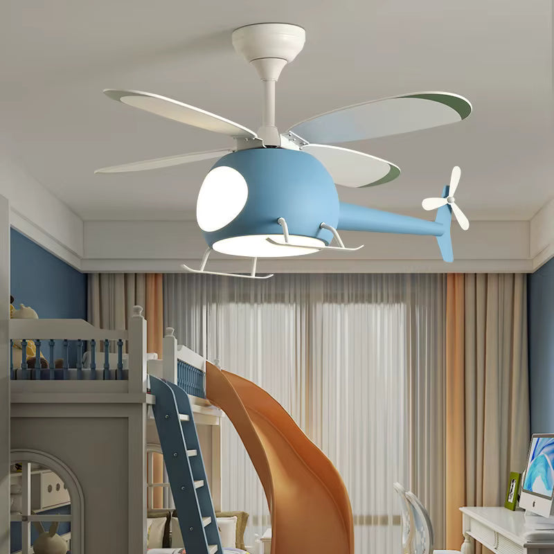 Helicopter LED Ceiling Fan With Remote Control