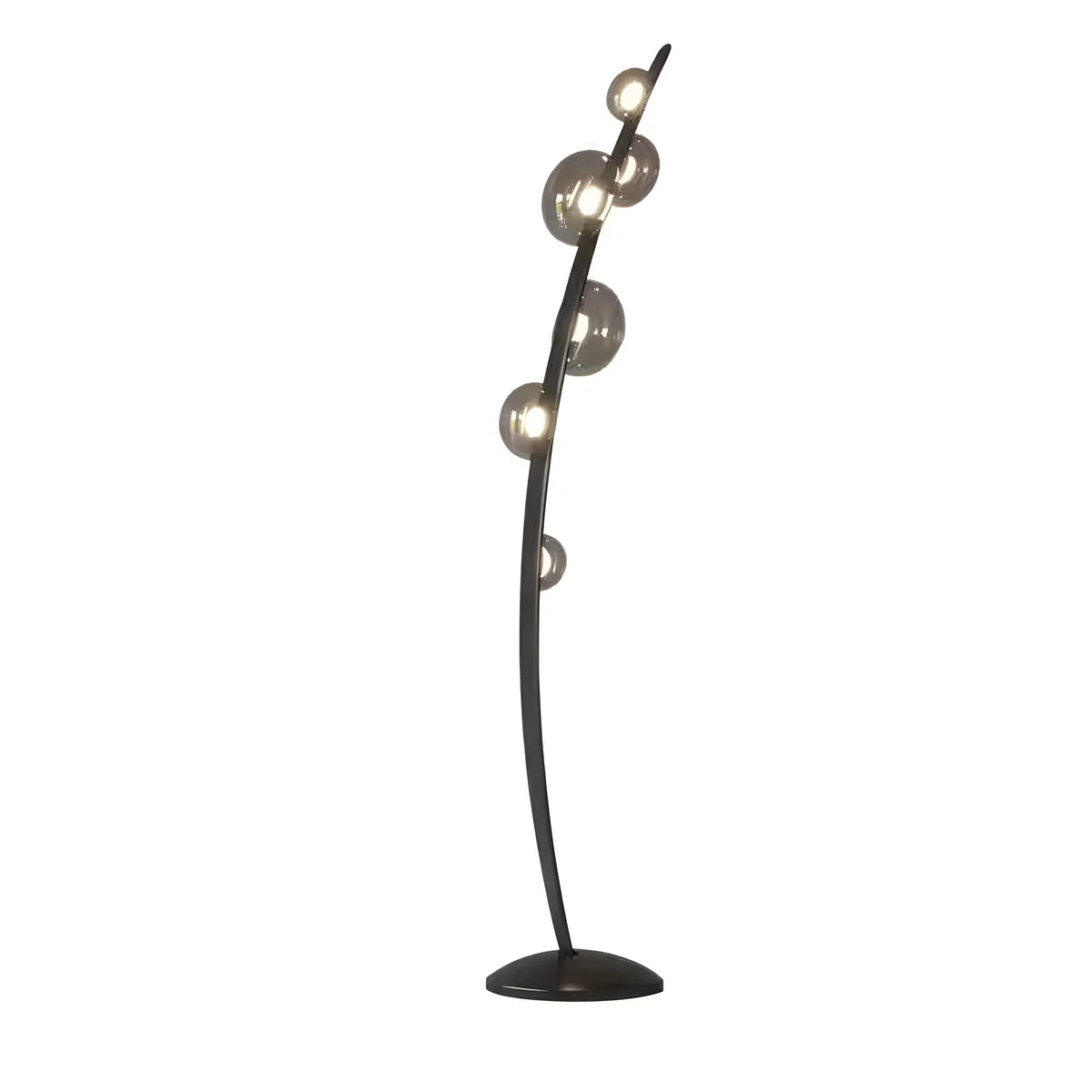Eclipse Ribbon Floor Lamp Metal Finish Detail