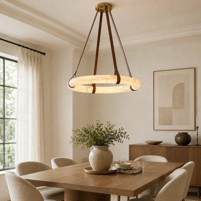 Halo – Sculptural Marble Pendant Chandelier